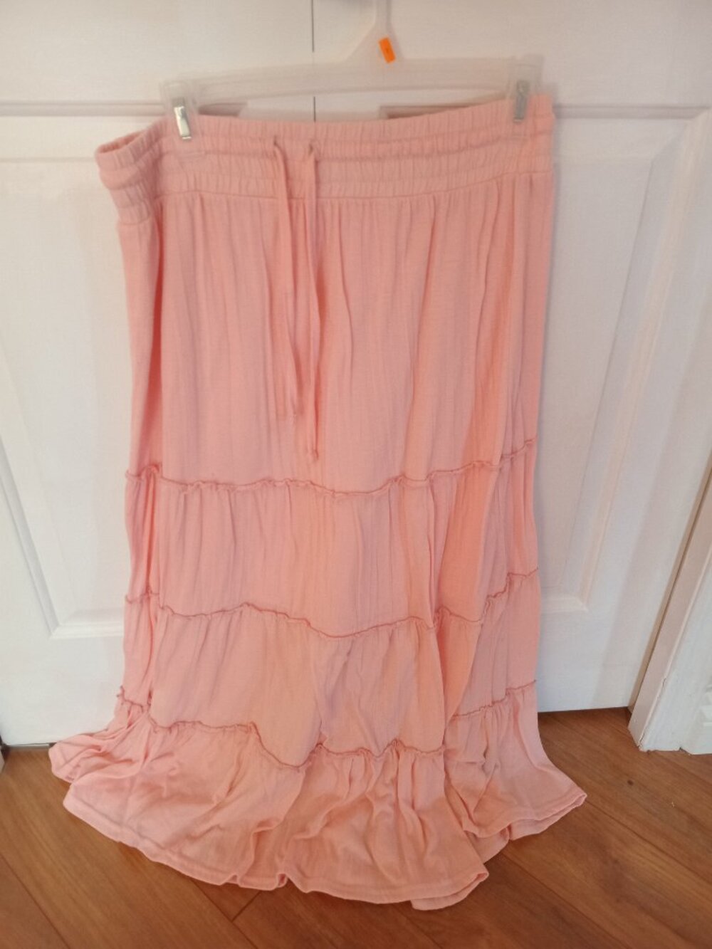 Women's Peach Long Skirt - Large
